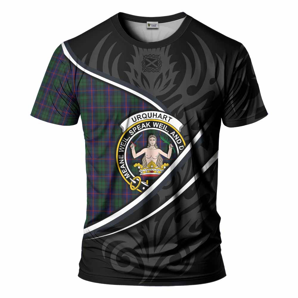 Urquhart Tartan Family Crest T-shirt Celtic Scottish Thistle Floral - Tartan Vibes Clothing
