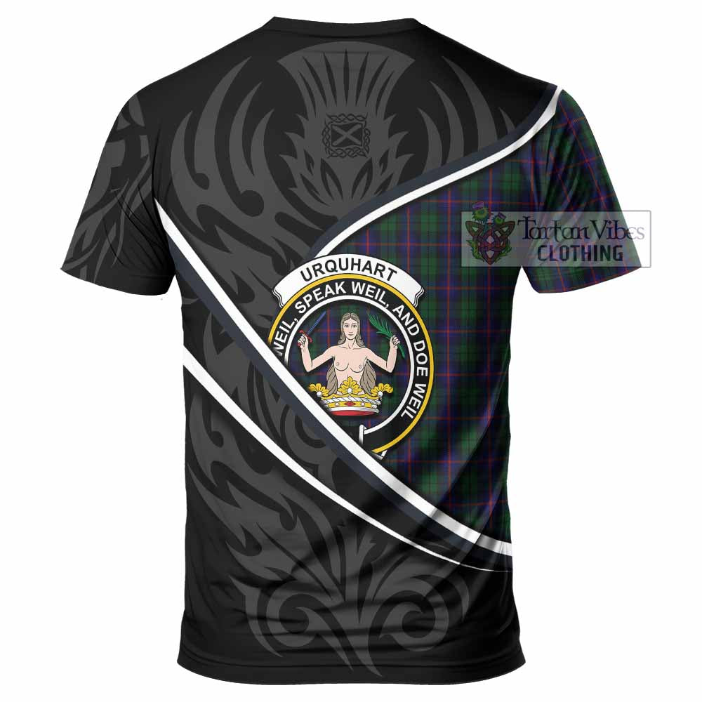 Urquhart Tartan Family Crest T-shirt Celtic Scottish Thistle Floral - Tartan Vibes Clothing