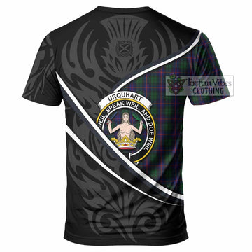 Urquhart Tartan Family Crest T-shirt Celtic Scottish Thistle Floral - Tartan Vibes Clothing