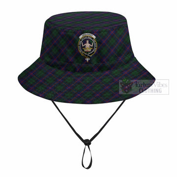 Urquhart Tartan Fishing Hat with Family Crest