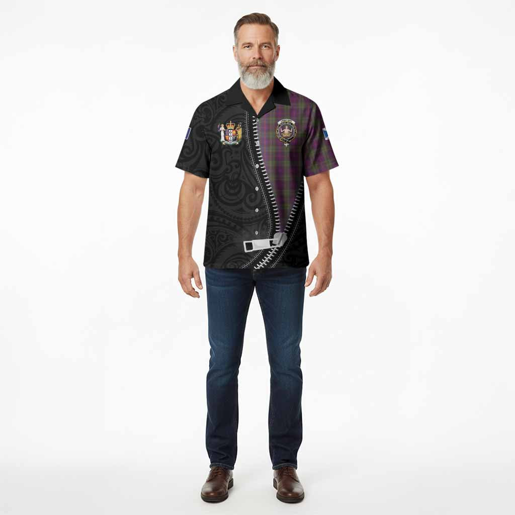 Urquhart Tartan Hawaiian Shirt New Zealand Pattern Unique Zipper Stylized