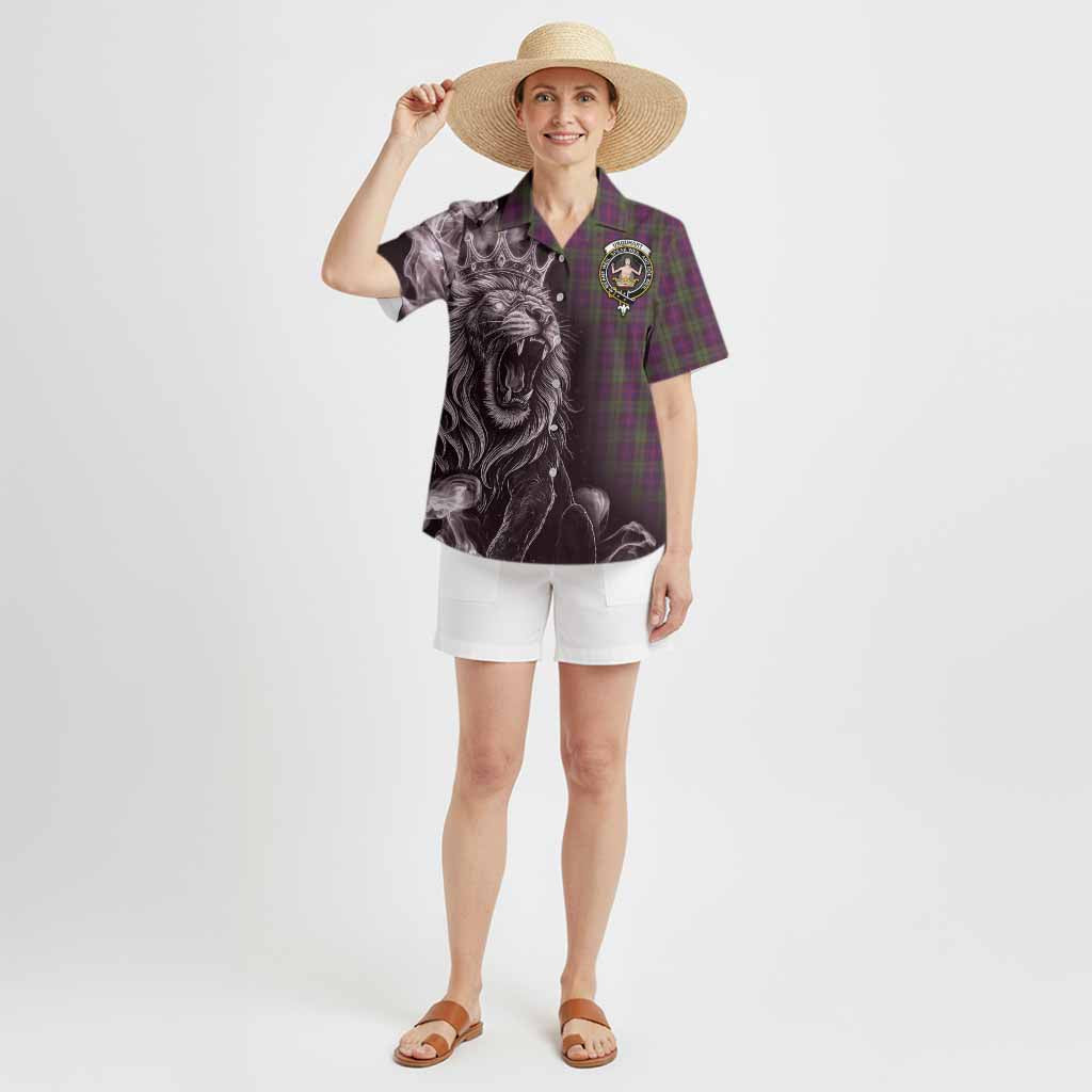 Urquhart Tartan Hawaiian Shirt Roaring Lion Heritage