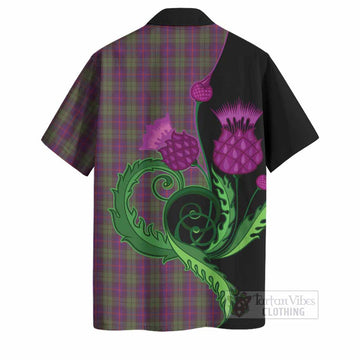 Urquhart Tartan Hawaiian Shirt Traditional Scottish Thistle