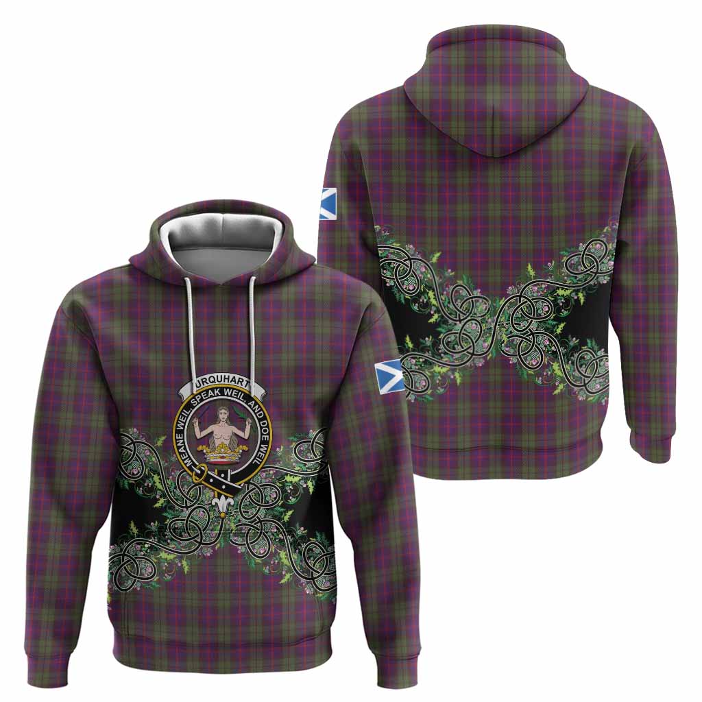 Urquhart Tartan Hoodie Thistle Scottish Spirit