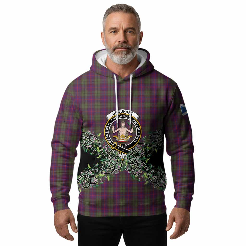 Urquhart Tartan Hoodie Thistle Scottish Spirit