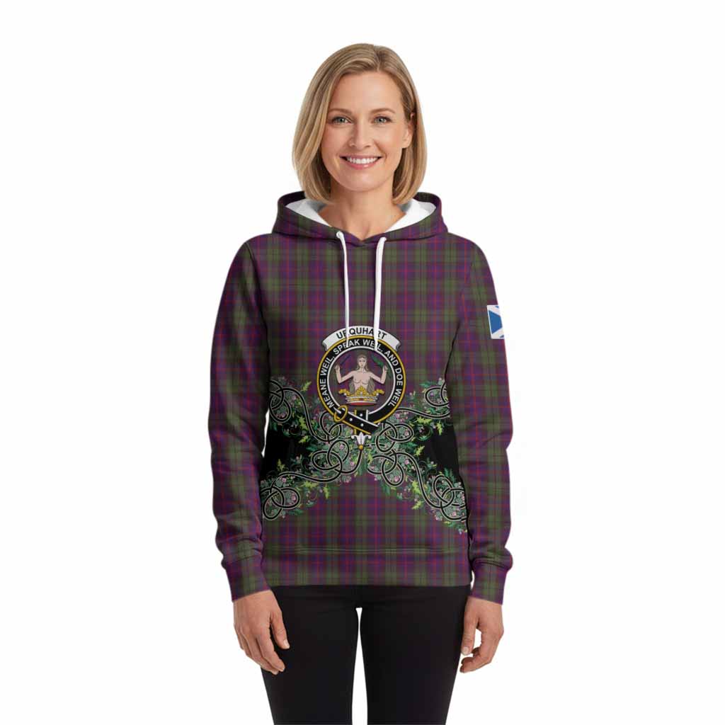 Urquhart Tartan Hoodie Thistle Scottish Spirit
