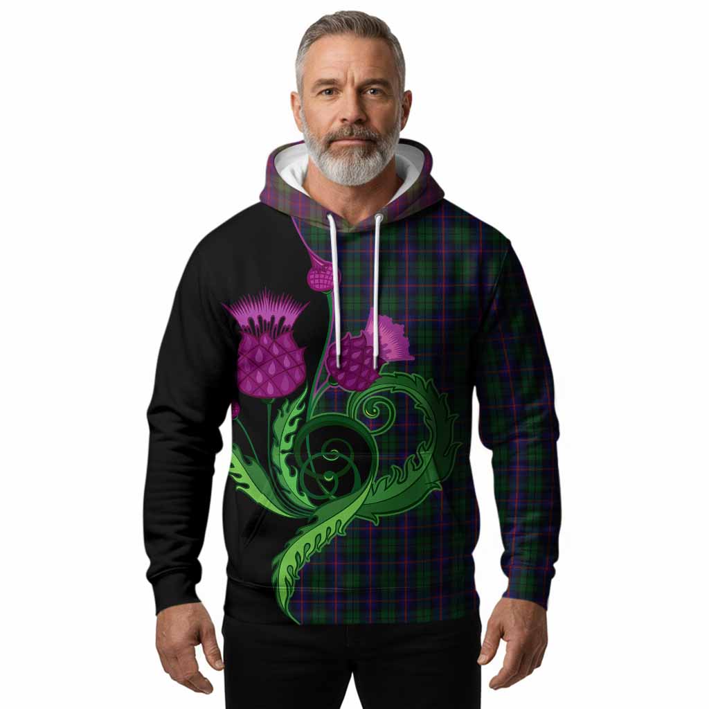 Urquhart Tartan Hoodie Traditional Scottish Thistle