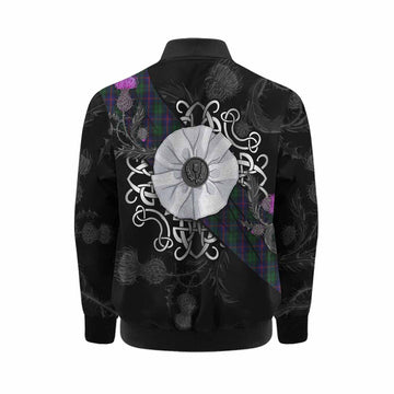 Urquhart Tartan Kid Bomber Jacket Jacobite White Rose Kid - Tartan Vibes Clothing