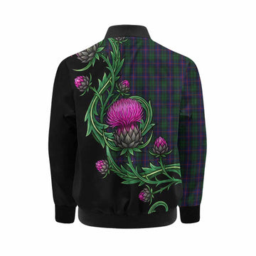 Urquhart Tartan Kid Bomber Jacket Resilient Scottish Thistle Kid - Tartan Vibes Clothing