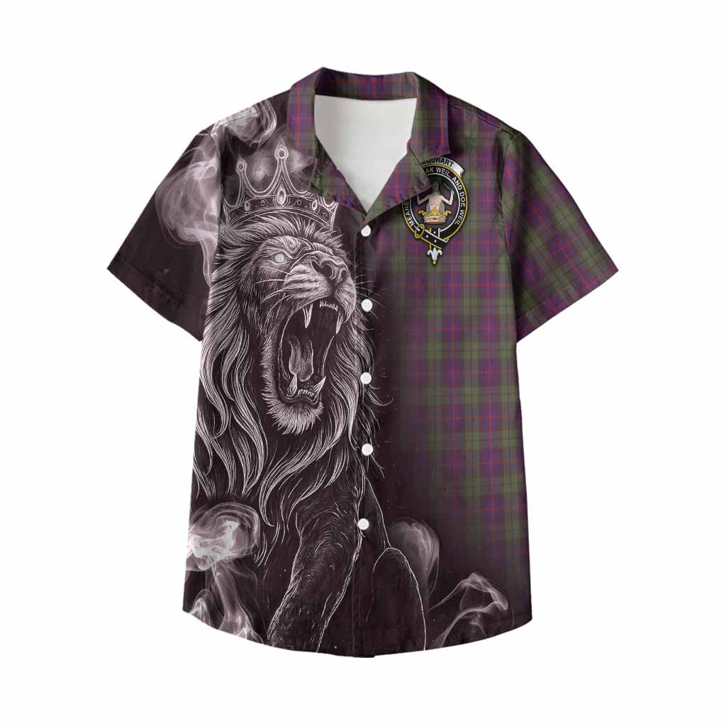 Urquhart Tartan Kid Hawaiian Shirt Roaring Lion Heritage