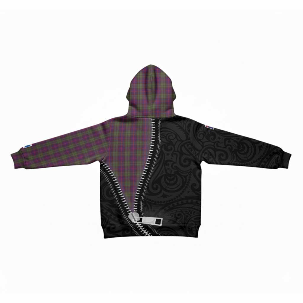 Urquhart Tartan Kid Hoodie New Zealand Pattern Unique Zipper Stylized
