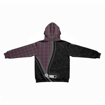 Urquhart Tartan Kid Hoodie New Zealand Pattern Unique Zipper Stylized