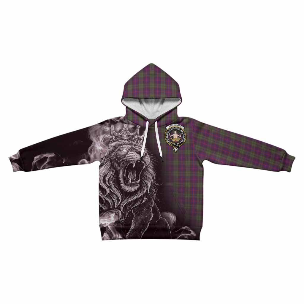 Urquhart Tartan Kid Hoodie Roaring Lion Heritage