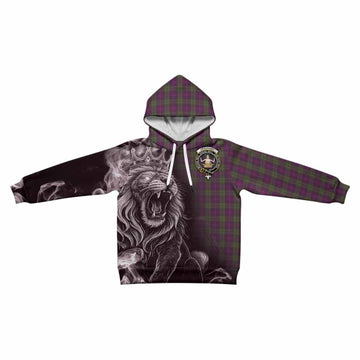 Urquhart Tartan Kid Hoodie Roaring Lion Heritage