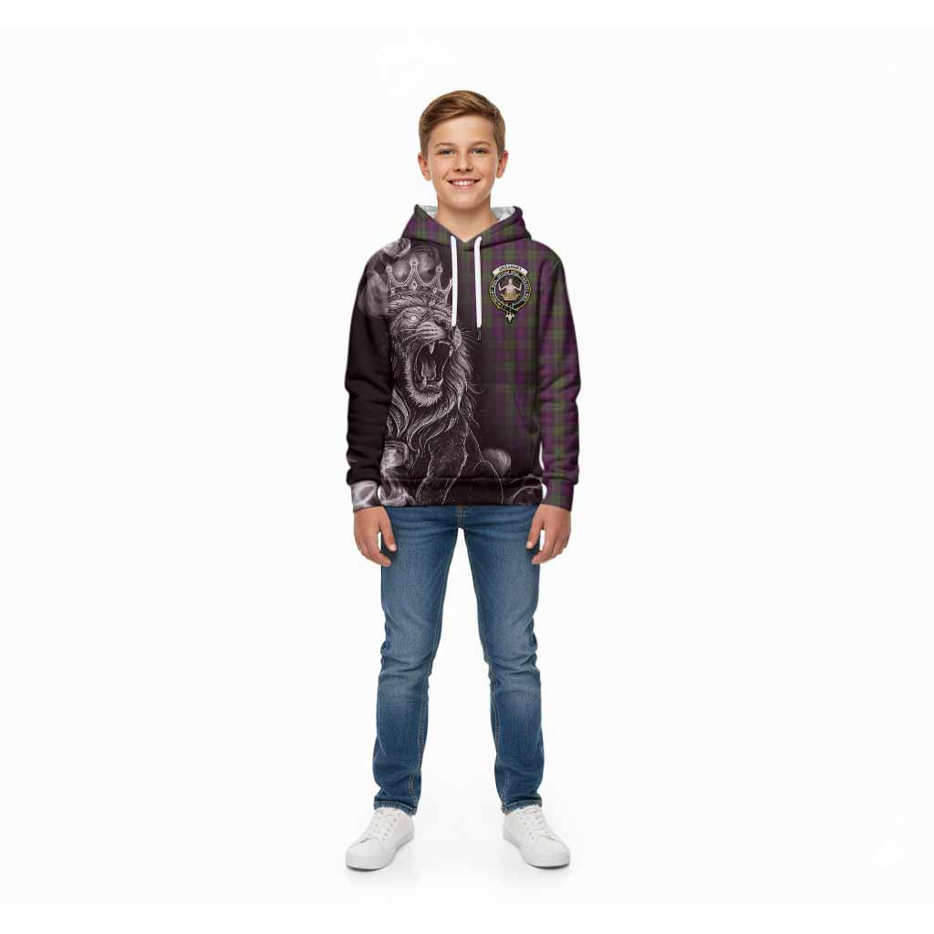 Urquhart Tartan Kid Hoodie Roaring Lion Heritage