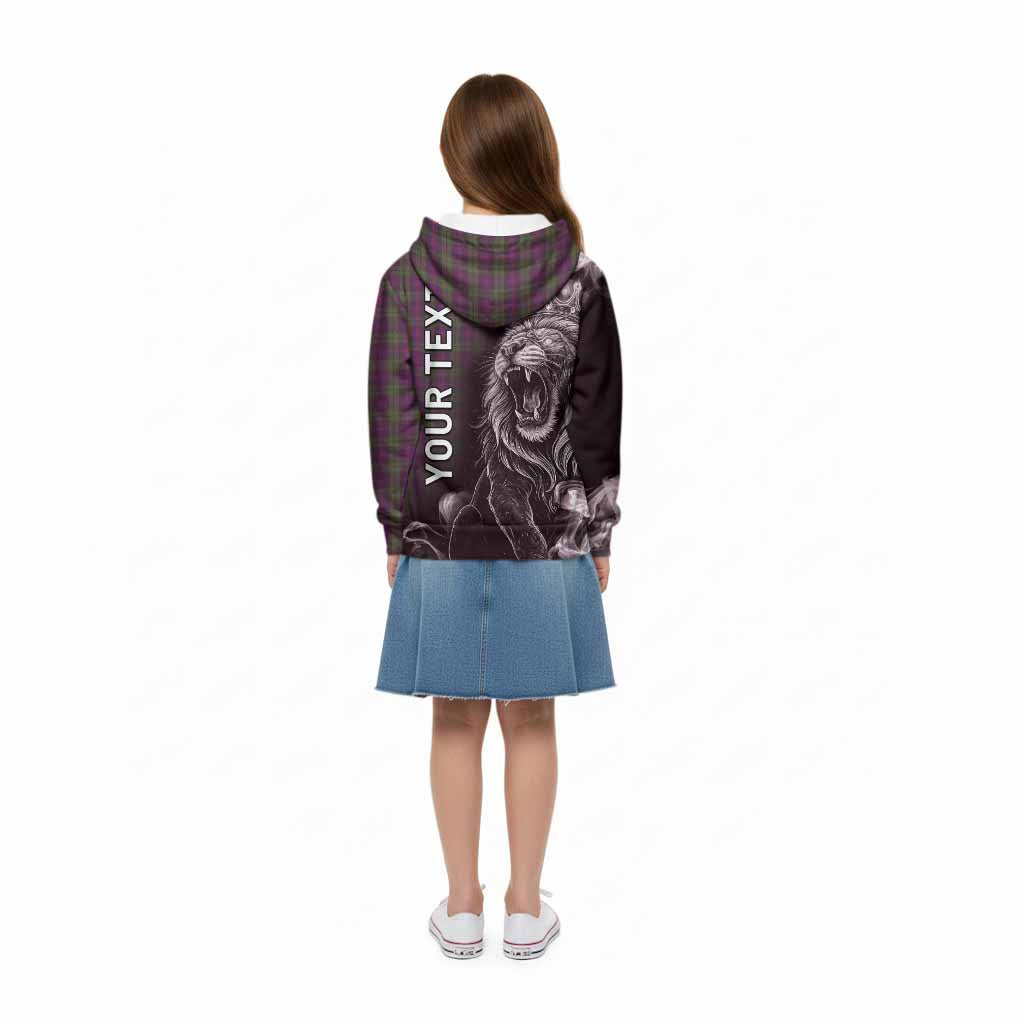 Urquhart Tartan Kid Hoodie Roaring Lion Heritage