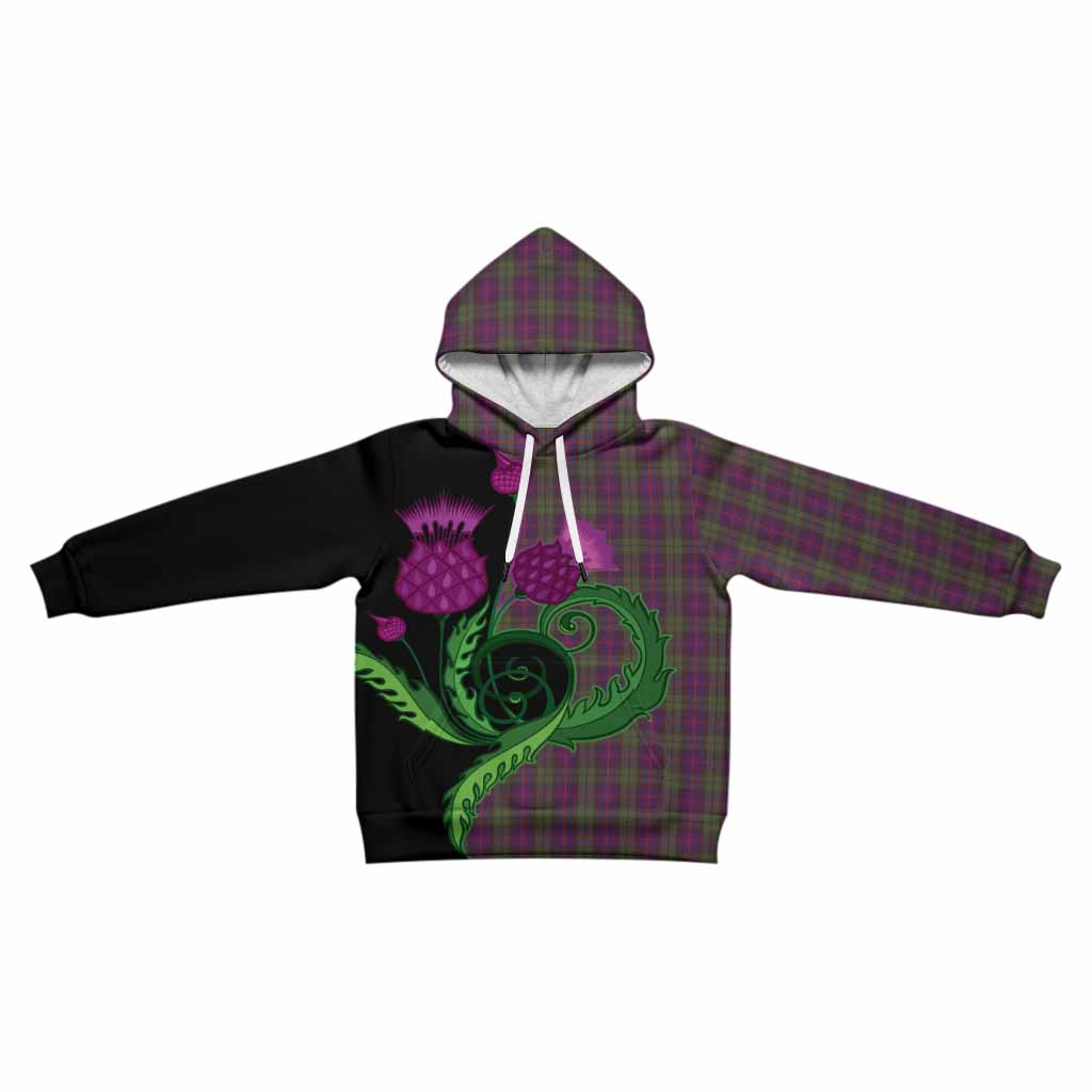 Urquhart Tartan Kid Hoodie Traditional Scottish Thistle