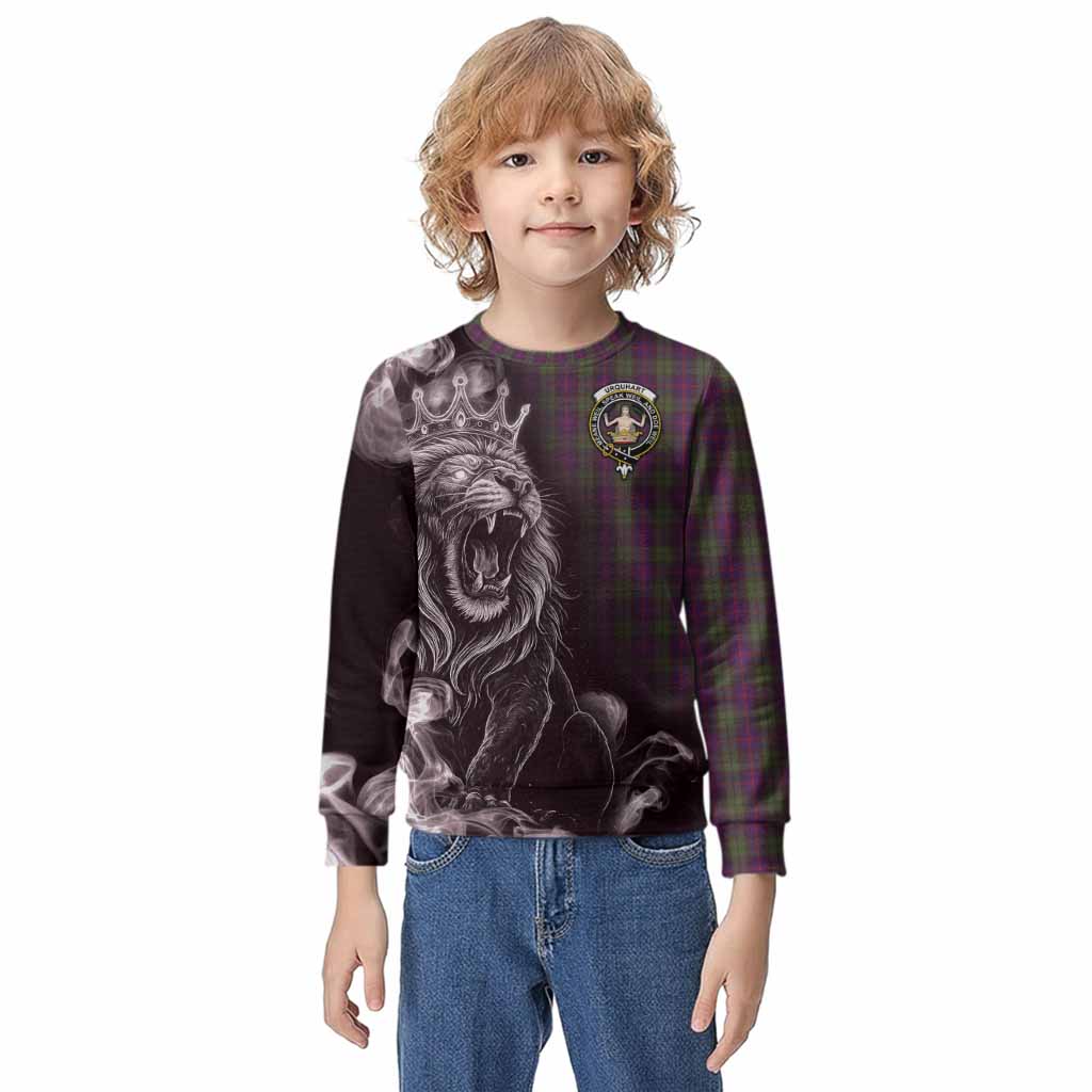 Urquhart Tartan Kid Knitted Sweatshirt Roaring Lion Heritage