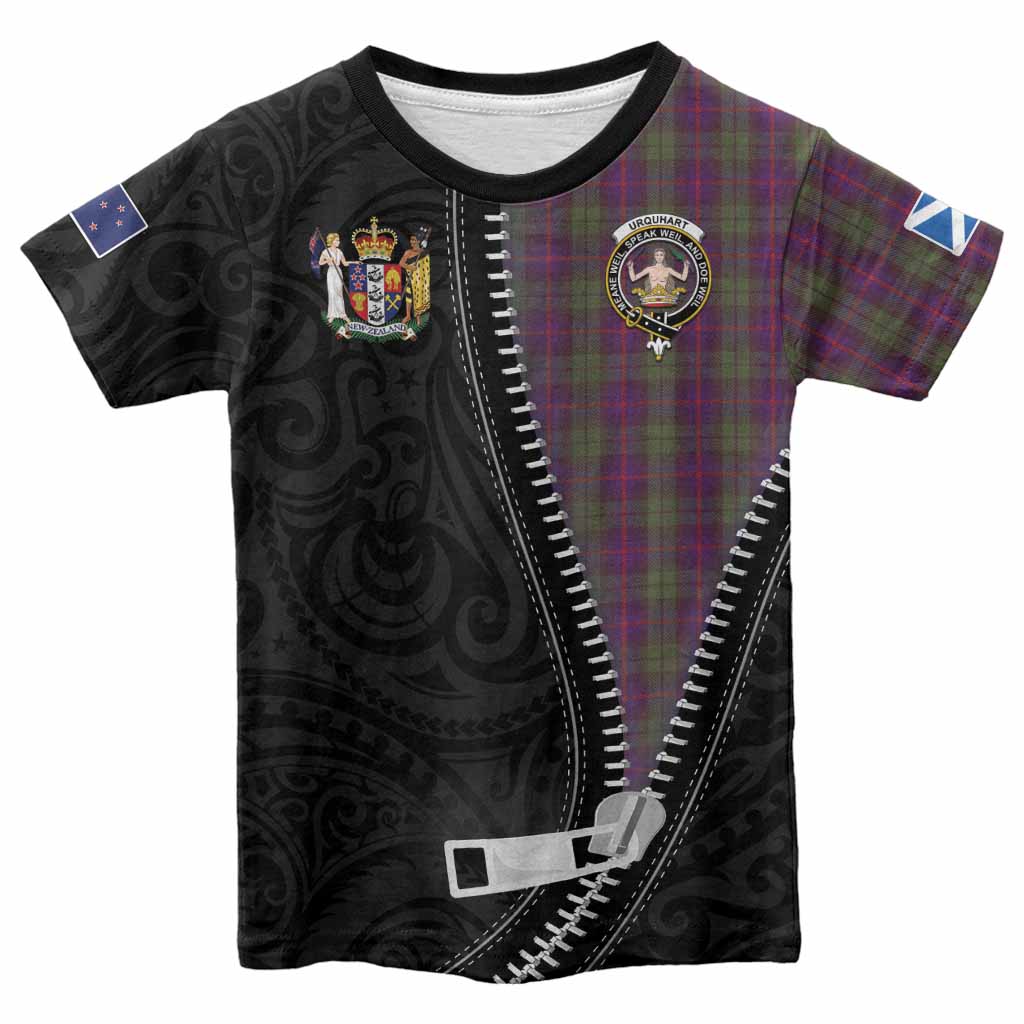 Urquhart Tartan Kid T-shirt New Zealand Pattern Unique Zipper Stylized