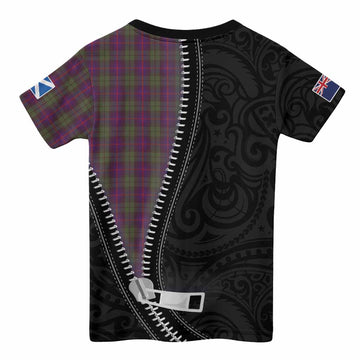 Urquhart Tartan Kid T-shirt New Zealand Pattern Unique Zipper Stylized