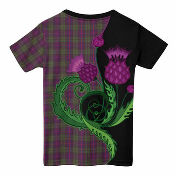 Urquhart Tartan Kid T-shirt Traditional Scottish Thistle