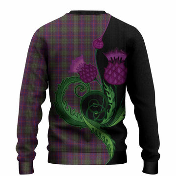 Urquhart Tartan Knitted Sweater Traditional Scottish Thistle