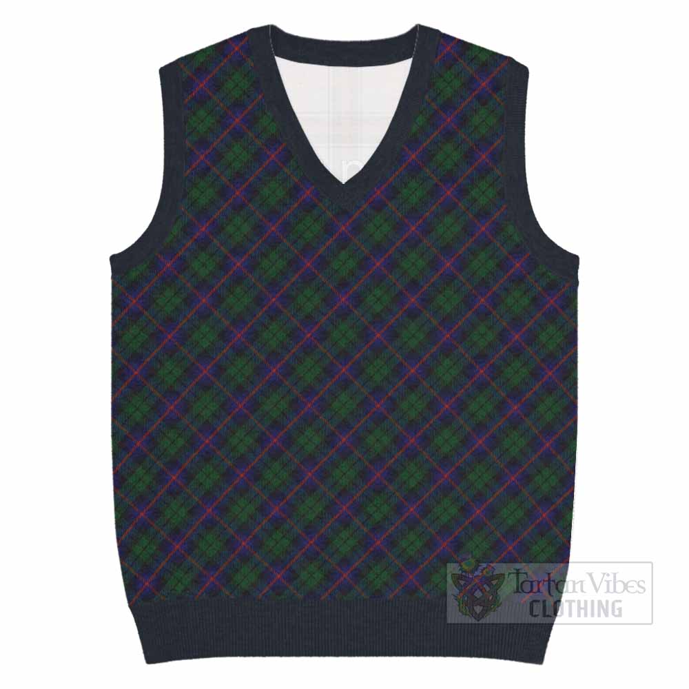 Urquhart Tartan  Knitted V-Neck Vest Cross Style
