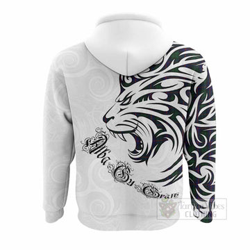 Urquhart Tartan Lion Roar Hoodie Alba Gu Brath with Celtic Motifs