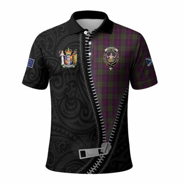 Urquhart Tartan Polo Shirt New Zealand Pattern Unique Zipper Stylized