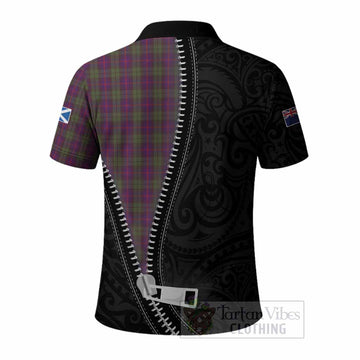 Urquhart Tartan Polo Shirt New Zealand Pattern Unique Zipper Stylized