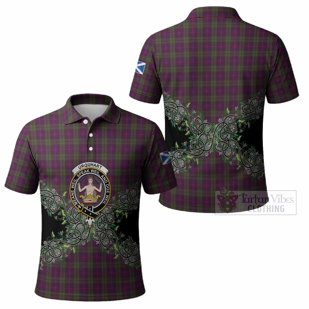 Urquhart Tartan Polo Shirt Thistle Scottish Spirit