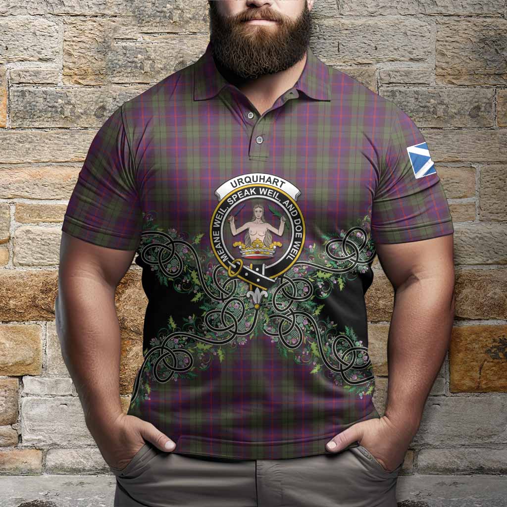Urquhart Tartan Polo Shirt Thistle Scottish Spirit