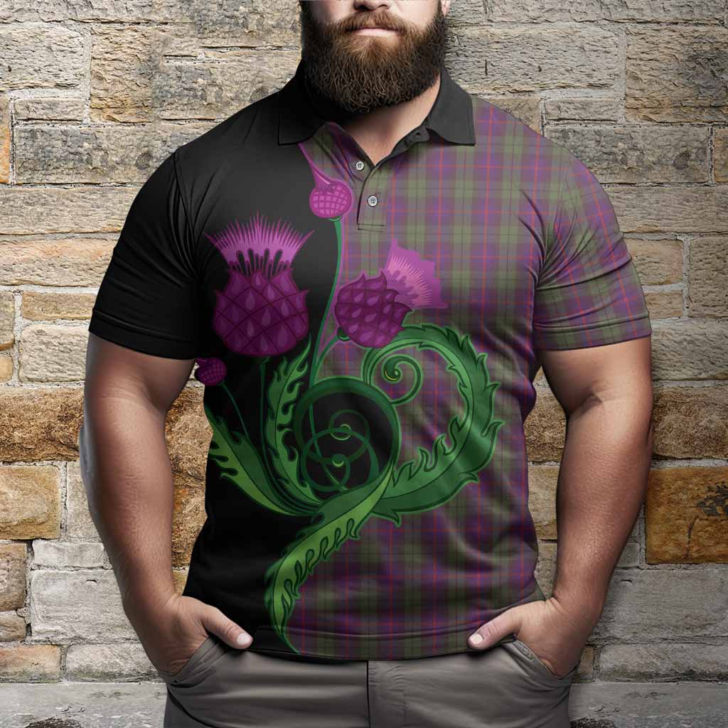 Urquhart Tartan Polo Shirt Traditional Scottish Thistle