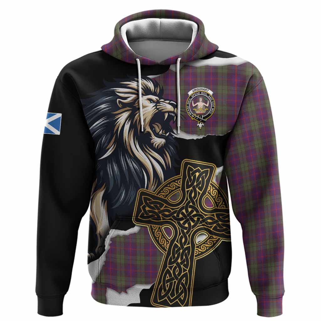 Urquhart Tartan Scottish Hoodie Lion Celtic Heritage