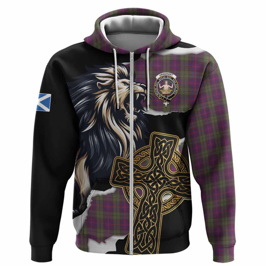 Urquhart Tartan Scottish Hoodie Lion Celtic Heritage