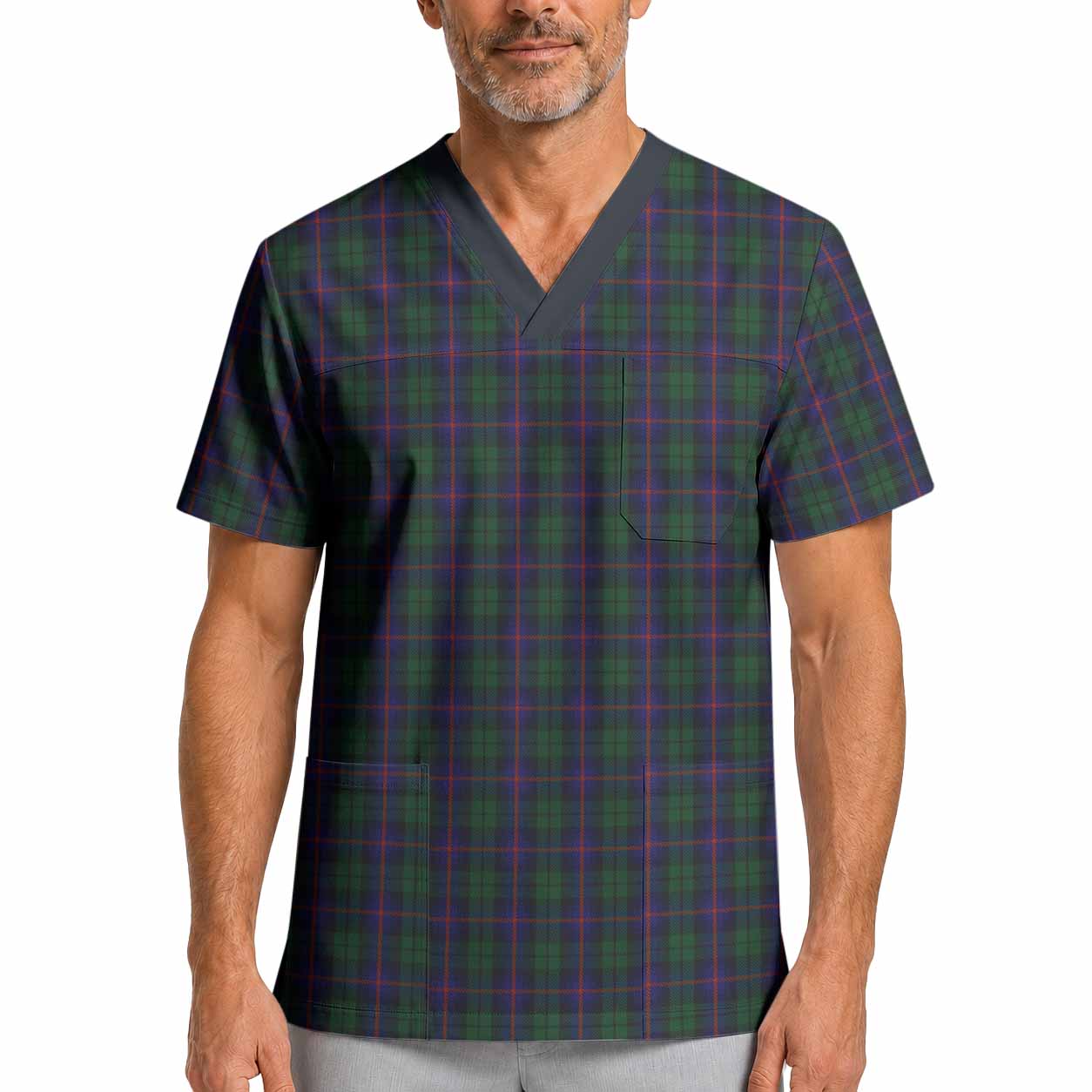 Urquhart Tartan Scrub Top XL - Tartan Vibes Clothing