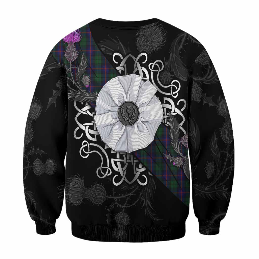 Urquhart Tartan Sweatshirt Jacobite White Rose - Tartan Vibes Clothing