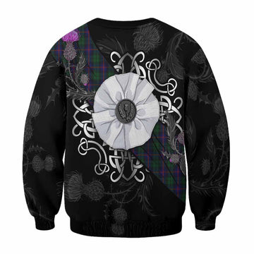 Urquhart Tartan Sweatshirt Jacobite White Rose - Tartan Vibes Clothing