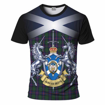 Urquhart Tartan T-Shirt Alba Gu Brath Unicorn Crest