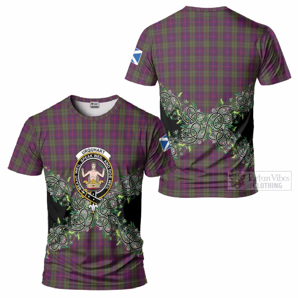 Urquhart Tartan T-Shirt Thistle Scottish Spirit