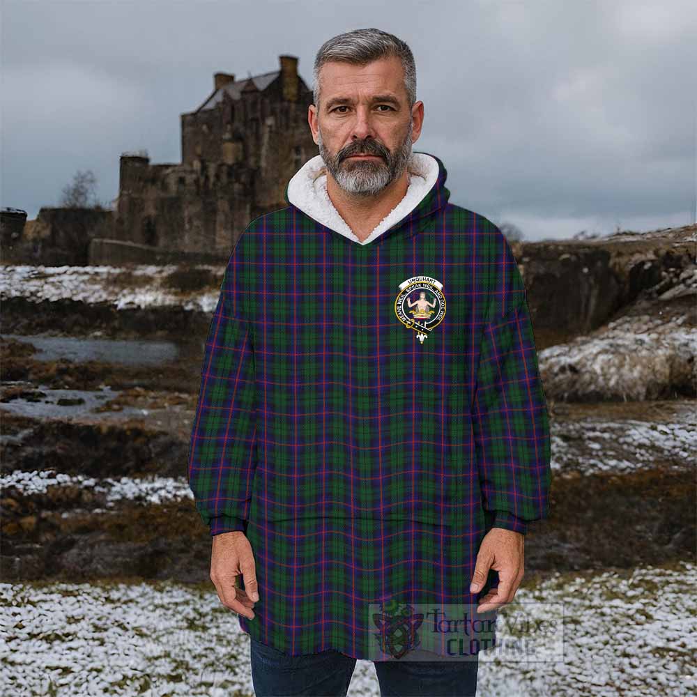 Urquhart Tartan Wearable Blanket with Family Crest - Tartan Vibes Clothing