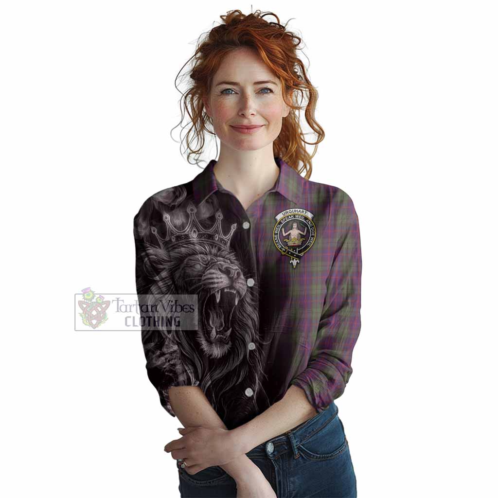 Urquhart Tartan Women Casual Shirt Roaring Lion Heritage