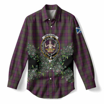 Urquhart Tartan Women Casual Shirt Thistle Scottish Spirit