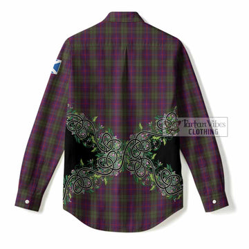 Urquhart Tartan Women Casual Shirt Thistle Scottish Spirit