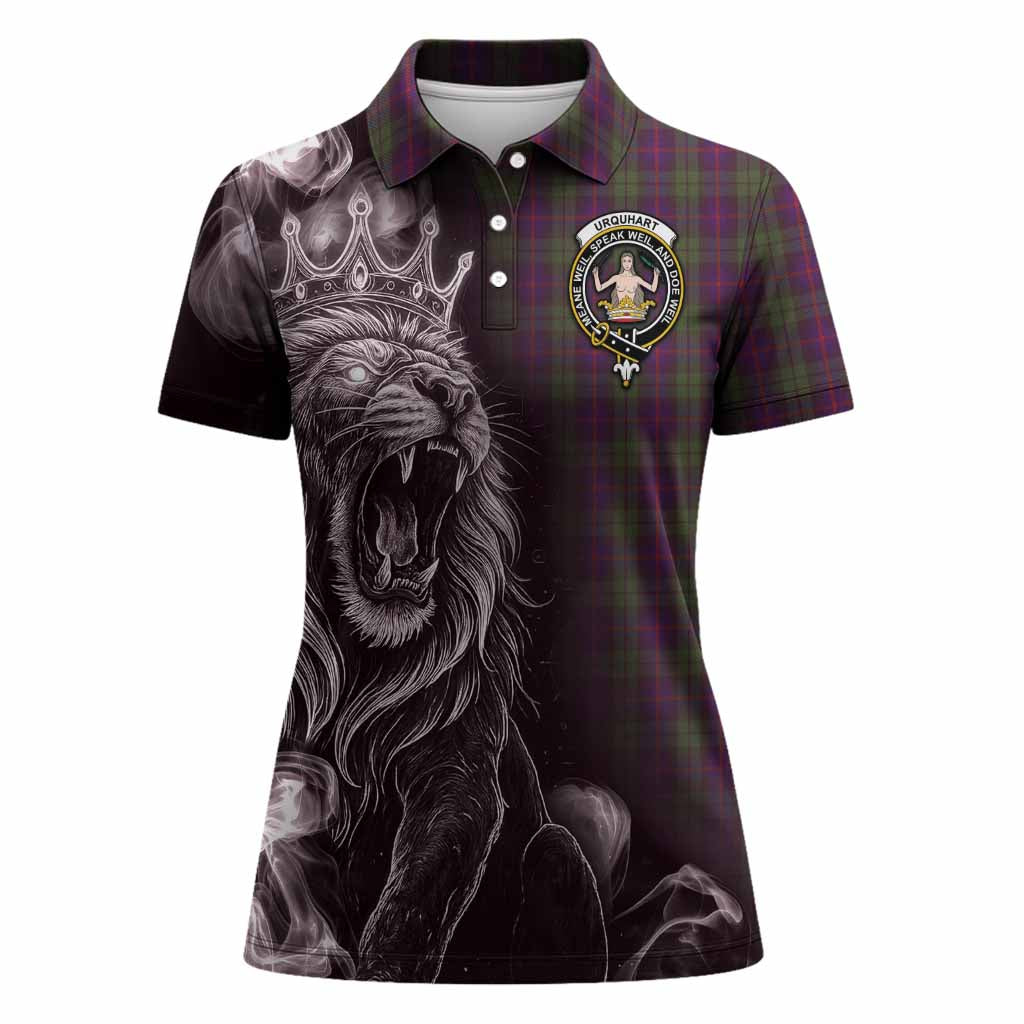 Urquhart Tartan Women Polo Shirt Roaring Lion Heritage