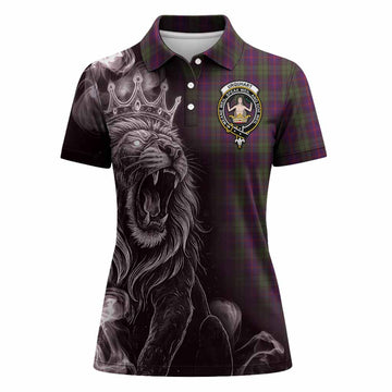 Urquhart Tartan Women Polo Shirt Roaring Lion Heritage