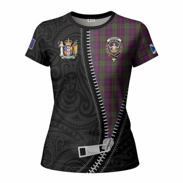Urquhart Tartan Women T shirt New Zealand Pattern Unique Zipper Stylized