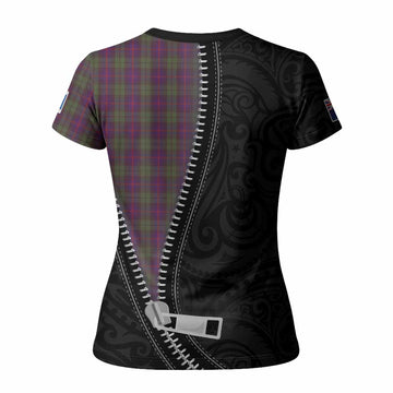Urquhart Tartan Women T shirt New Zealand Pattern Unique Zipper Stylized