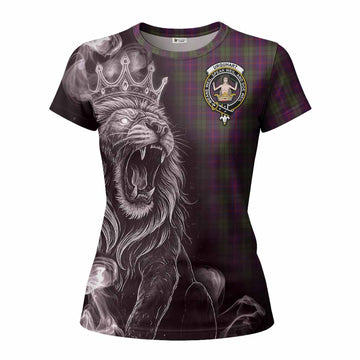 Urquhart Tartan Women T shirt Roaring Lion Heritage
