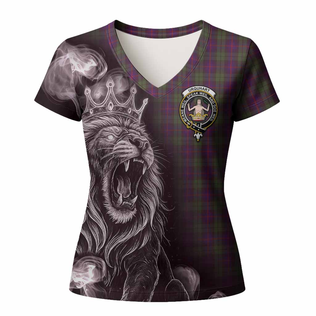 Urquhart Tartan Women T shirt Roaring Lion Heritage